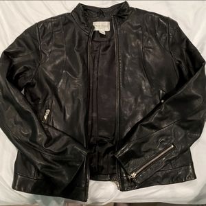 Rare! Genuine Leather WHBM Fitted Jacket 😍